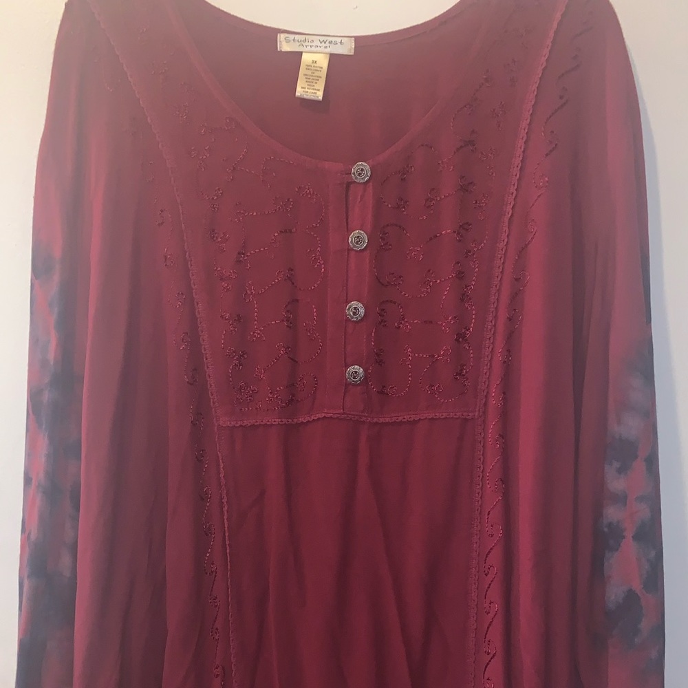 Studio West Apparel Tie Dye Boho Tunic 3X
